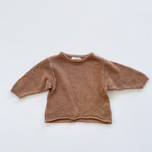 Load image into Gallery viewer, Grown Linen/Cotton Knit Jumper Tan (6-12m)
