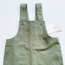 Load image into Gallery viewer, Nature Baby Organic Overalls Forest Green NEW (3y)
