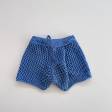 Load image into Gallery viewer, Belle &amp; Sun Organic Cotton Crochet Shorts Blue (1y)
