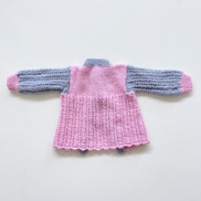 Load image into Gallery viewer, Cute Handmade Cardigan Pink/Grey (newborn)
