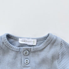 Load image into Gallery viewer, Jamie Kay Organic Ribbed Bodysuit S/S Blue (3-6m)
