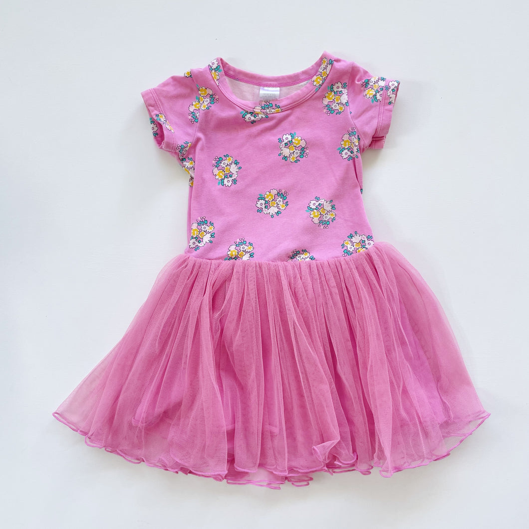 Bonds Tutu Dress Pink Floral (4y)