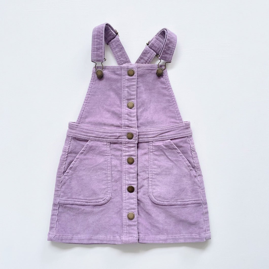 Jamie Kay Cord Pinafore Dress Purple (7y)