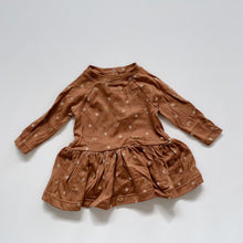 Load image into Gallery viewer, Teeny Weeny Merino Dress Rust Floral (0-3m)
