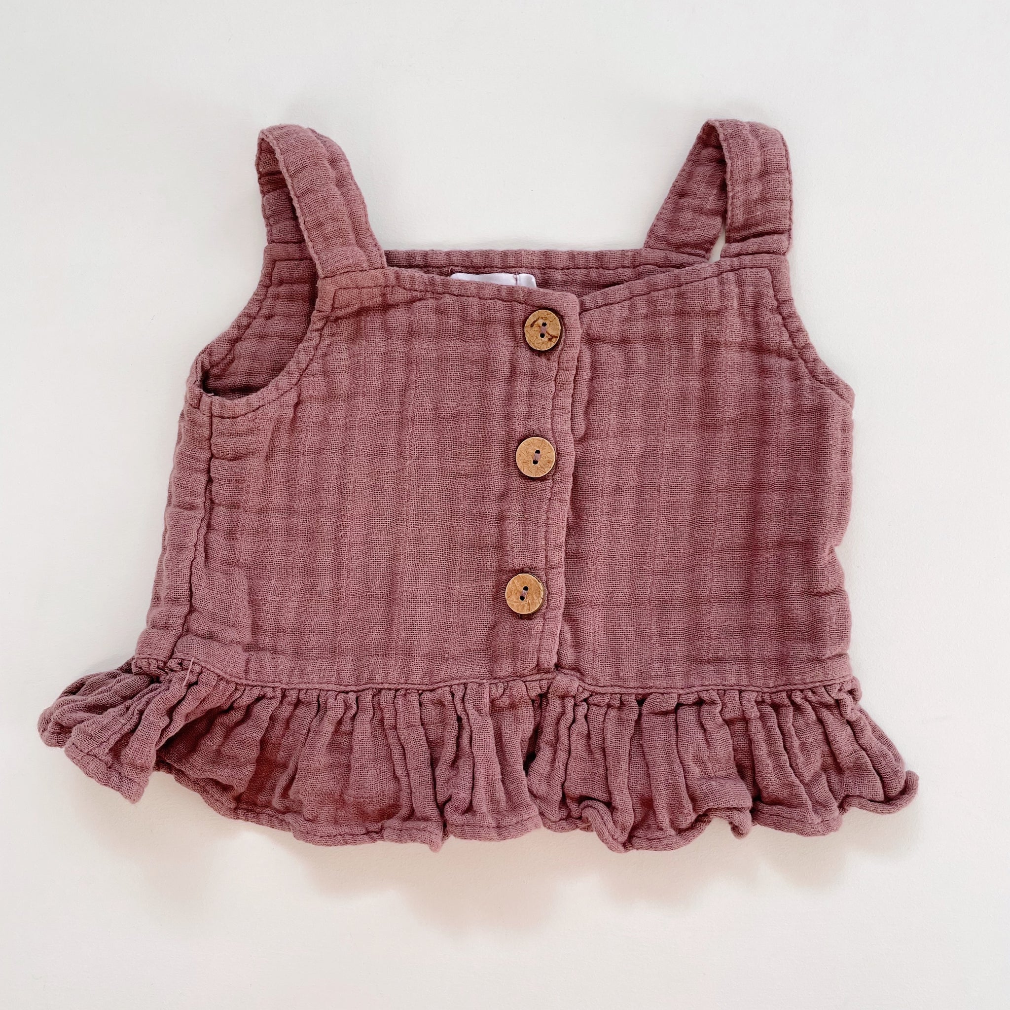 Jamie Kay Muslin Top Frill Berry (1y) – Thrifty Baby NZ