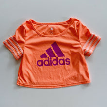 Load image into Gallery viewer, Adidas Exercise Tee Orange/Purple (7-8y)
