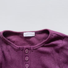 Load image into Gallery viewer, Jamie Kay Organic Rib Henley Top Berry (3y)
