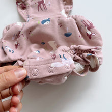 Load image into Gallery viewer, Teeny Weeny Romper Pink Woodlands Friends (6-12m)
