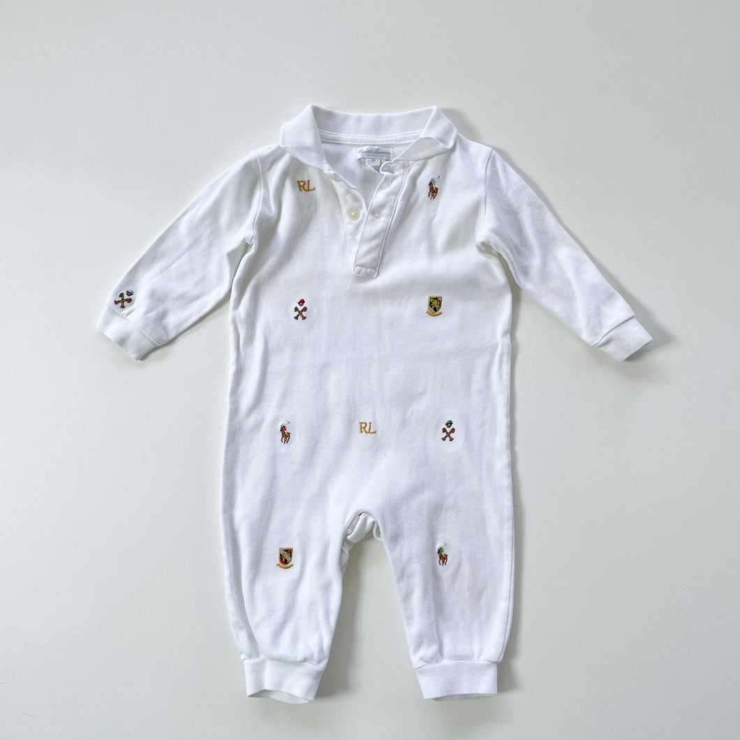 Ralph Lauren All-In-One White Embroidered (9m)