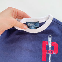 Load image into Gallery viewer, Ralph Lauren T-Shirt Navy /White Sleeves (4y)
