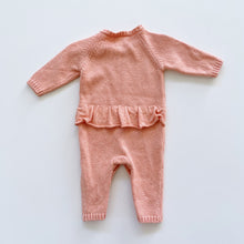 Load image into Gallery viewer, Wilson &amp; Frenchy Cotton/Bamboo/Wool Knit Onesie Peach (0-3m)
