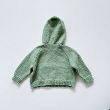 Load image into Gallery viewer, Handmade Knit Hooded Jumper Meadow Green (6-12m)
