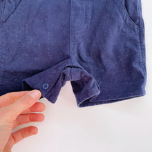 Load image into Gallery viewer, Teeny Weeny Shortalls Navy/Monster (6-12m)
