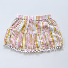 Load image into Gallery viewer, Eve&#39;s Sister Skirt Yellow/ Pink Stripes (4y)
