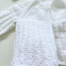 Load image into Gallery viewer, Handmade Knit Hat + Cardigan 2x (3-6m)
