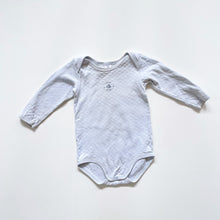 Load image into Gallery viewer, Petit Bateau Long Sleeve Bodysuit Quilted Blue (12-18m)
