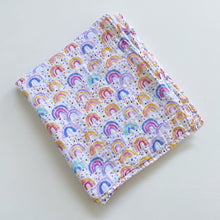 Load image into Gallery viewer, ALL4ELLA Organic Muslin Swaddle Rainbows (120cm x 120cm)
