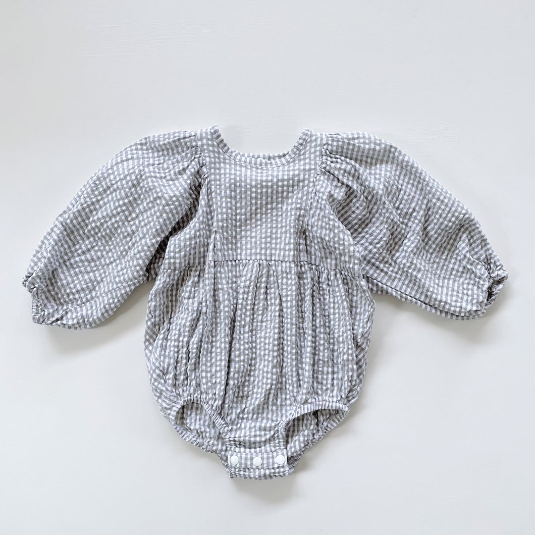 Koogeberry Made in NZ Green Gingham Romper (2-3y)