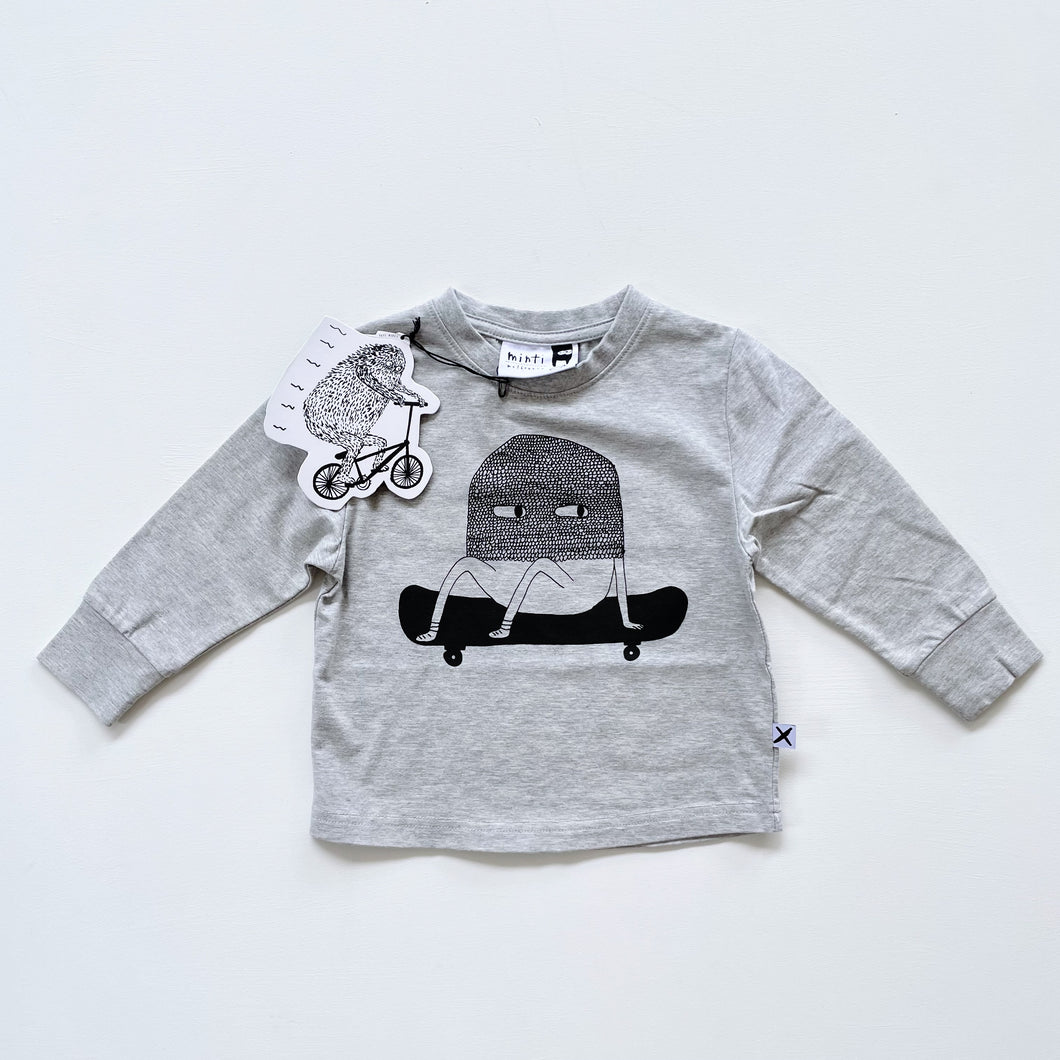 Minti Sneaky Skater Grey Tee NEW (1y)