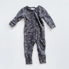 Load image into Gallery viewer, Jamie Kay Organic All-In-One Grey /w Purple Flowers (3-6m)
