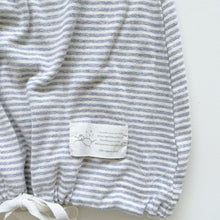 Load image into Gallery viewer, Nature Baby Organic Sleeping Gown Grey Stripes (0-3m)
