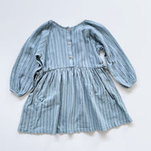 Load image into Gallery viewer, Zara L/S Dress Blue Stripe (4y)
