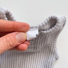 Load image into Gallery viewer, Jamie Kay Sleeveless Bodysuit Grey Rib (newborn)
