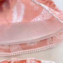 Load image into Gallery viewer, Country Road Linen Blend Set Peach/ Pattern (3-6m)
