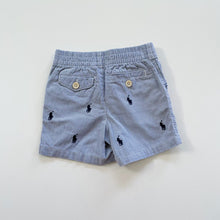 Load image into Gallery viewer, Ralph Lauren Shorts Blue Pinstripe/Logo (12m)
