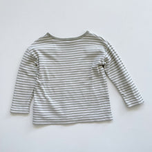 Load image into Gallery viewer, Jamie Kay Pima Cotton Arnold L/S Top Moss/Cloud Stripe (3y)
