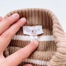 Load image into Gallery viewer, Grown Organic Cotton Knit Bloomer Tan/Beige Stripe (12-18m)
