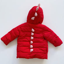 Load image into Gallery viewer, Little Red Dinosaur Puffer Jacket (2y)
