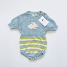 Load image into Gallery viewer, Fin + Vince Retro Organic Knit One Piece Bunny NEW (6-12m)
