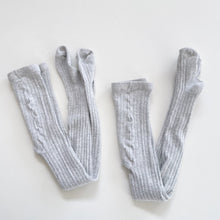 Load image into Gallery viewer, Grey Ribbed Stockings Bundle 2x (7-8y)
