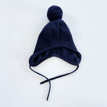 Load image into Gallery viewer, Arket Merino PomPom Hat Navy (9-12m)
