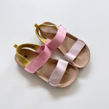 Load image into Gallery viewer, H&amp;M Pink/Yellow/White Velcro Sandals (EU30/US12.5)
