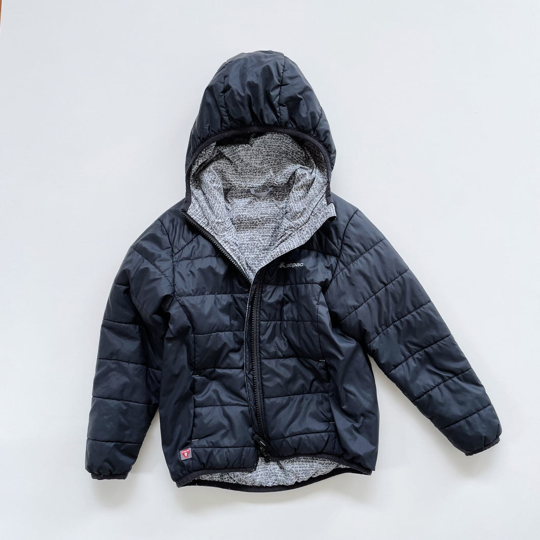 Macpac Reversible Spring Jacket Grey Speckled/ Black (4y)