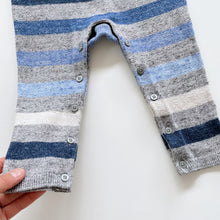 Load image into Gallery viewer, BabyGap Cotton Knit All-In-One Blue Stripes (1y)
