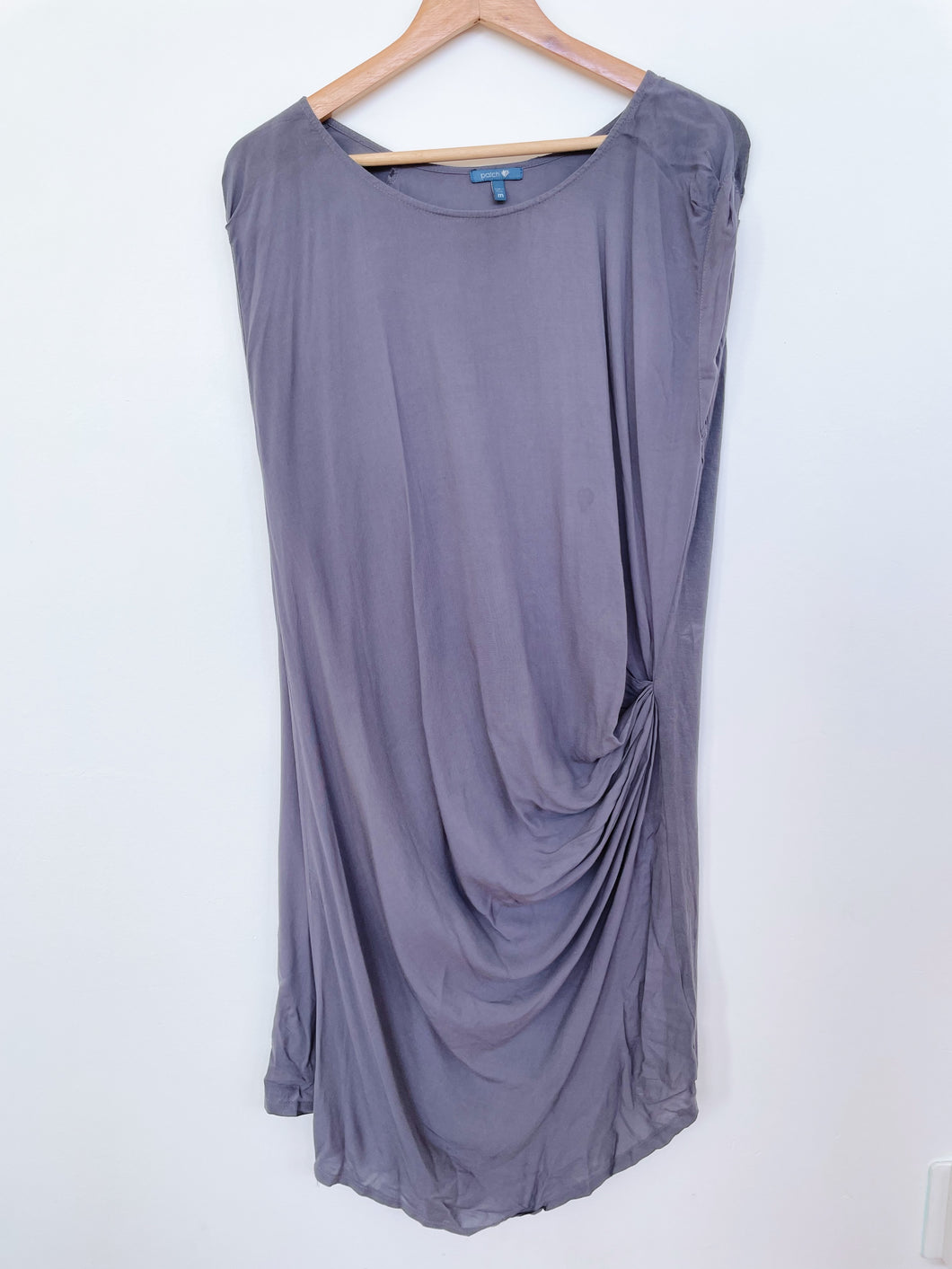 Patch Maternity Dress Grey (M)