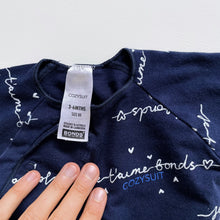 Load image into Gallery viewer, Bonds All-In-One Blue Cosysuit (3-6m)
