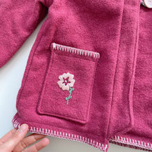 Load image into Gallery viewer, Gorgeous Handmade Wool Jacket Maroon/ Embroidery (1y)
