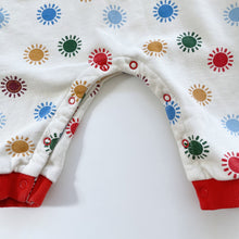 Load image into Gallery viewer, Goldie + Ace Cotton Coverall Colourful Suns (6-12m)
