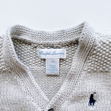 Load image into Gallery viewer, Ralph Lauren Cotton Knit Cardigan Grey (0-3m)
