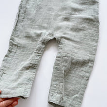 Load image into Gallery viewer, Jamie Kay Organic Muslin Overalls Sage Green (3y)
