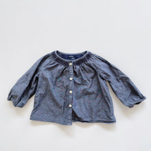 Load image into Gallery viewer, BabyGap Denim-Like Blouse (3-6m)
