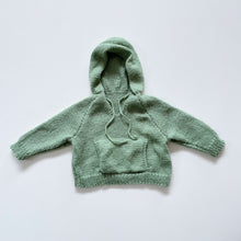 Load image into Gallery viewer, Handmade Knit Hooded Jumper Meadow Green (6-12m)
