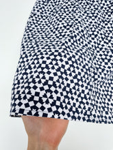 Load image into Gallery viewer, Gorman Mini Skirt Geometric Pattern Navy/White (8)

