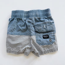 Load image into Gallery viewer, Ghanda Distressed Shorts Grey/ Stripes (1-2y)
