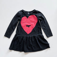 Load image into Gallery viewer, Minti Black L/S Dress Pink Lion (6y)

