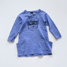 Load image into Gallery viewer, Minti Sneaky Wolf L/S T-Shirt Dress Blue (4y)
